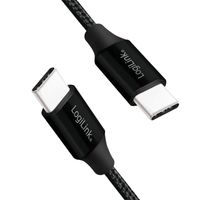 LogiLink CU0154 USB-kabel 1 m USB 2.0 USB C Zwart - thumbnail