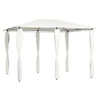 Prieel met paalhoezen 160 g/m² 3x4x2,6 m crèmekleurig