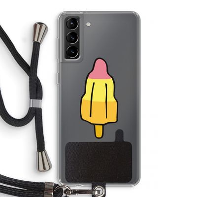 Raketijsje: Samsung Galaxy S21 Plus Transparant Hoesje met koord