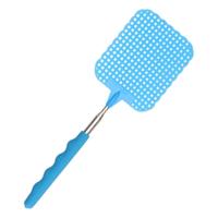 Uitschuifbare vliegenmepper - blauw - 26 tot 56 cm - kunststof - tegen insecten