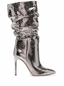 Paris Texas bottes en cuir à design souple 105 mm - Argent