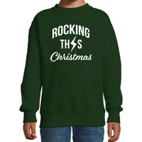 Rocking this Christmas foute Kerstsweater / Kersttrui groen voor kinderen