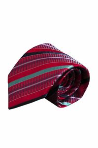 Rode zijden stropdas V56