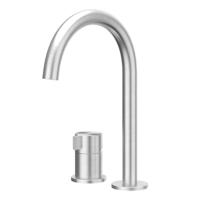 IVY Tribe Wastafelkraan - 2-Gats Bladmontage - Geborsteld RVS 316