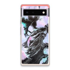 Pastel zwart: Google Pixel 6 Transparant Hoesje