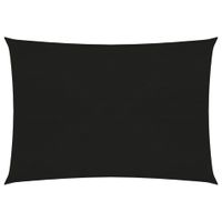 Zonnezeil 160 g/m 2,5x4 m HDPE zwart