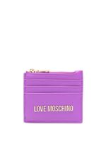 Love Moschino portefeuille en cuir artificiel à logo - Violet