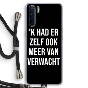 Meer verwacht  - Zwart: Oppo A91 Transparant Hoesje met koord