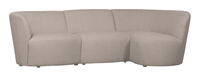 WOOOD 3-zits Loungebank 'Coco' Rechts, Bouclé, kleur Zand