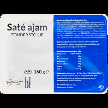 Van Rooi Fine Food Sate Ajam Zonder Stokje 160 g bij Jumbo