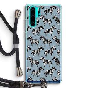 Zebra: Huawei P30 Pro Transparant Hoesje met koord