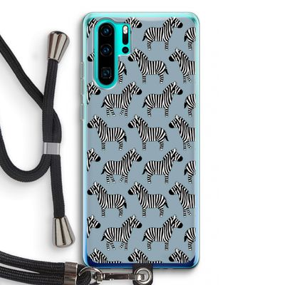 Zebra: Huawei P30 Pro Transparant Hoesje met koord