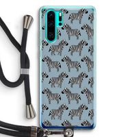 Zebra: Huawei P30 Pro Transparant Hoesje met koord