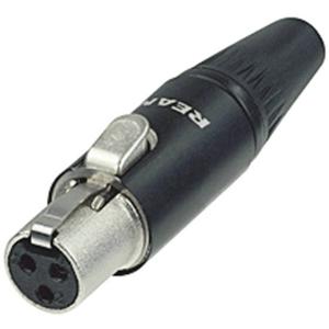 Rean AV RT3FC-B Miniatuur-XLR-connector Bus, recht Aantal polen: 3 Zwart 1 stuk(s)