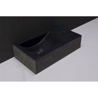Fontein Forzalaqua Venetia Graniet Gezoet En Gebrand Zonder Kraangat Rechts 40x22x10 cm Forzalaqua
