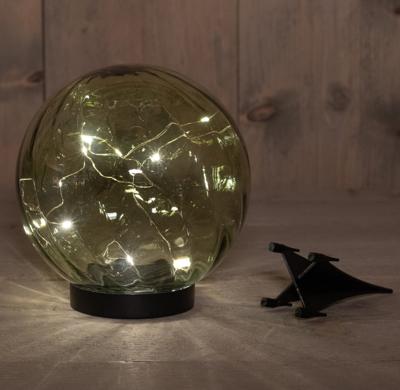 Solar Glazen Bol Groen 15 x 18 cm - Annas collection