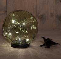 Solar Glazen Bol Groen 15 x 18 cm - Annas collection