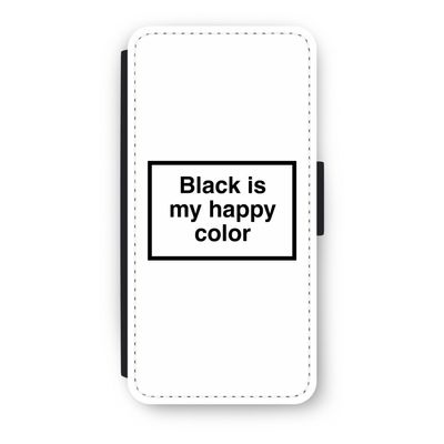 Black is my happy color: iPhone SE 2020 Flip Hoesje