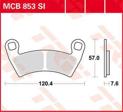 TRW Remblokken, en remschoenen voor de moto, MCB853SI Sinter offroad