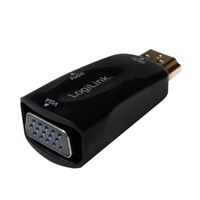 LogiLink CV0107 Adapter [1x HDMI-stekker - 1x VGA-bus] Zwart - thumbnail