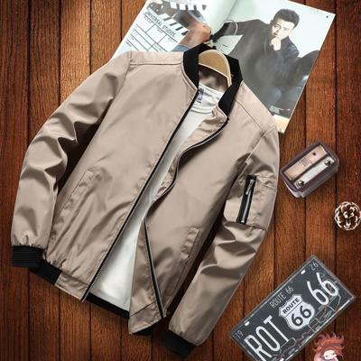 Mannen casual mode jas (kleur: kaki maat: M)