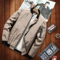 Mannen casual mode jas (kleur: kaki maat: M)