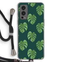 Monstera leaves: OnePlus Nord 2 5G Transparant Hoesje met koord