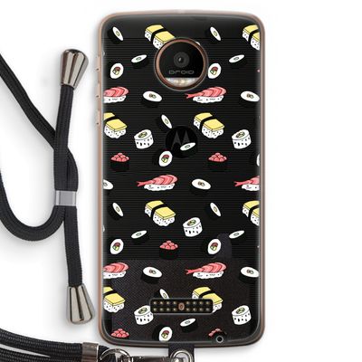 Sushi time: Motorola Moto Z Force Transparant Hoesje met koord