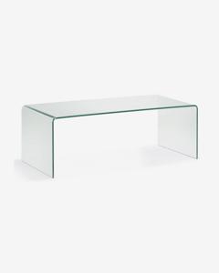 Kave Home Glazen Salontafel Burano, 110 x 50 cm - Transparant