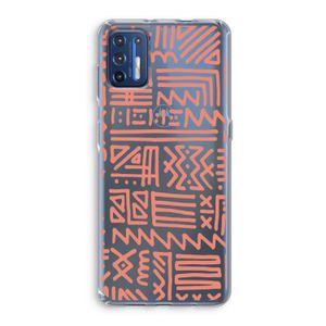Marrakech Pink: Motorola Moto G9 Plus Transparant Hoesje