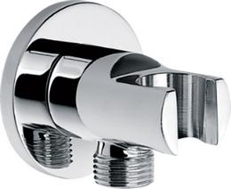 Xellanz Wandaansluitbocht met handdouchehouder rond 1/2" chroom