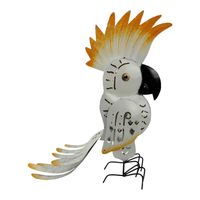 Metalen Beeld Papegaai Wit (41 x 29 x 13 cm) Metalen Beeld Papegaai Wit (41 x 29 x 13 cm)