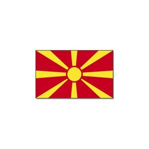 Vlag Macedonie - 90 x 150 cm - Macedonische Vlag - Macedonia - polyester - supporters