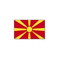 Vlag Macedonie - 90 x 150 cm - Macedonische Vlag - Macedonia - polyester - supporters