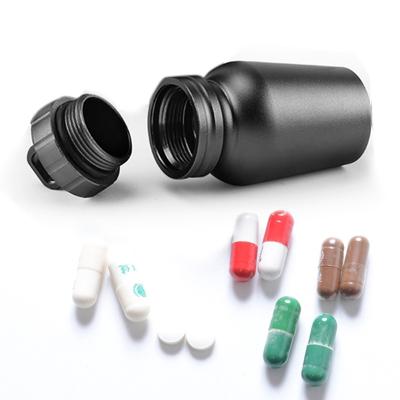 Aluminium legering waterdichte EHBO pil fles (zwart)