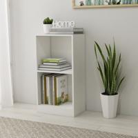 Boekenkast 40x24x75 cm bewerkt hout wit