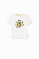T-shirt illustratie madeliefje - WHITE - XL