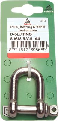 D-sluiting 6mm rvs - Deltafix