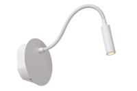 Lucide JOLIJN - Oplaadbare Bedlamp / Wandlamp - Accu/Batterij - Ø 11 cm - LED - 1x2W 3000K - Magnetisch - Wit