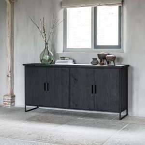 DTP Home Dressoir 'Beam' Teakhout, 190cm, kleur Zwart