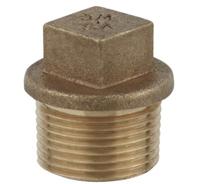 Kirchhoff Rood messing stekker, blank, 1/2"ET, (3290) - 988958213