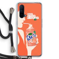 Peach please!: OnePlus Nord CE 5G Transparant Hoesje met koord