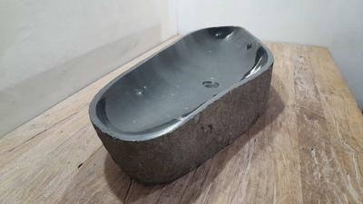 Rivierstenen waskom RXXL25031202, 122x42x15 cm