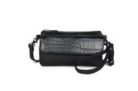 Wimona Schoudertasje / Clutch Croco Leonara Zwart