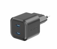 Swissten USB-C Snellader - 2 USB-C poorten - GaN technologie - 20W - Zwart Swissten USB-C Snellader - 2 USB-C poorten - GaN technologie - 20W - Zwart