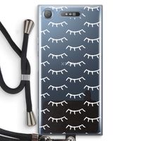 Wimpers: Sony Xperia XZ1 Transparant Hoesje met koord Wimpers: Sony Xperia XZ1 Transparant Hoesje met koord