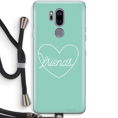 Friends heart pastel: LG G7 Thinq Transparant Hoesje met koord