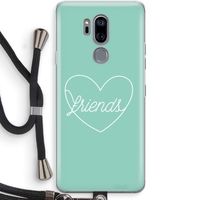 Friends heart pastel: LG G7 Thinq Transparant Hoesje met koord