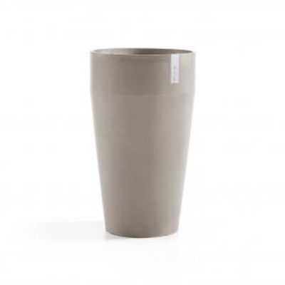 Ecopots Sankara High kunststof bloempot Taupe - Ø 42,5 cm