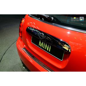 RVS Bumper beschermer passend voor 'Deluxe' Mini One/Cooper F56 3-deurs 3/2014- Zwart/Rood-Zwart AV244029